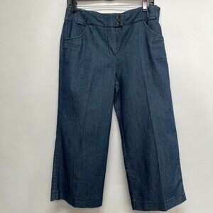 ND New Directions Women's Pants Size 8 Blue Cropped NWT